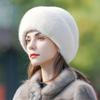 Ladies Fur Hat 2022 Winter Fluffy Mink Fur Fluffy Fur Hat Women's Headband Outdoor Winter Hat Earmuff Ski Cap Keep Warm