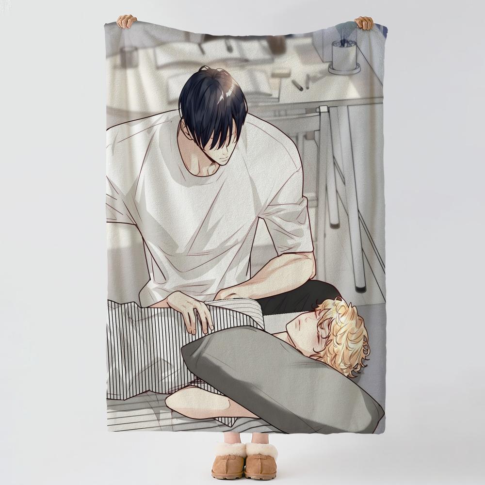 L-Love I-Is A-An I-Illusion Throw Soft Warm Flannel Blanket, Multi-use Throw for Bed Sofa Office, Air Conditioning Nap Blanket 75x90cm