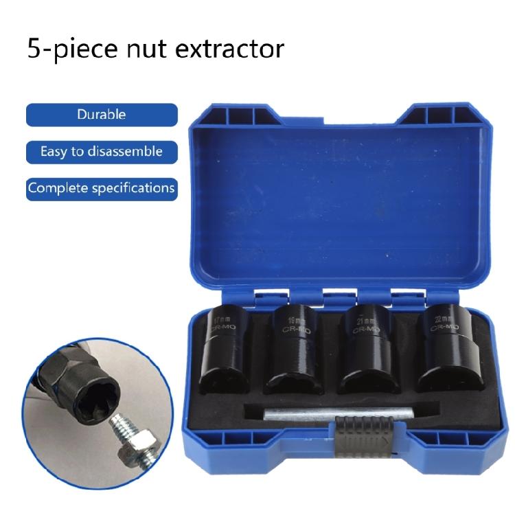 5Pcs Locking Lug Nut Master Key Set | SAE & Metric Wheel Lock Removal Kit