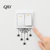 Upside Down Spider Switch Decal Halloween Web Light Sticker, Decal, Removable Creepy Wall Ornament Decals, PVC Waterproof Art for Home Bedroom