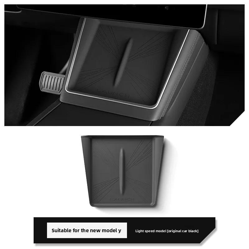 Autocollant de Voiture Pour Tesla Model 3 Y Juniper Highland 2023-2025 Rafraîchi Chargeur Sans Fil Pad en Silicone Console Centrale de Voiture Pad Antidérapant Voiture