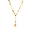 Trendy Adjustable Paperclip Necklace Exquisite Elegant Sweater Chain Necklace Chic Simple Clavicle Chain Necklace Party Matching