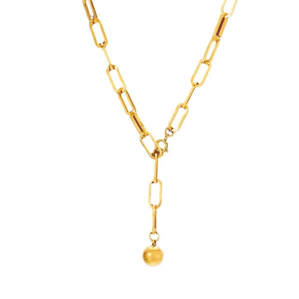 Trendy Adjustable Paperclip Necklace Exquisite Elegant Sweater Chain Necklace Chic Simple Clavicle Chain Necklace Party Matching
