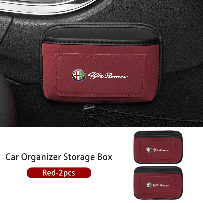 Self Adhesive Car Side Door Storage Pocket Sticky Organizer Bag For Alfa Romeo Giulietta GT 159 147 156 Mito Brera Giulia Spider kjn456