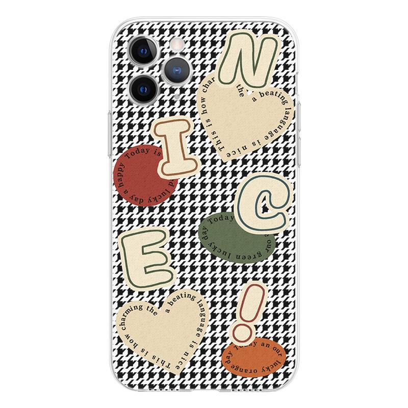 

Прозрачный чехол Zhitai для iPhone 15 с ретро-наклейкой, совместим с Apple 14 Pro, Huawei P40/30/nova5. iPhone 14