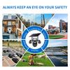 Solar PTZ Camera – 4G 4-Lens with 4-Screen Display, Outdoor Wireless Security Surveillance