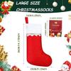 Christmas Stocking Decorations for Tree Hanging Fillable Holiday Candy Sock Gift Bags Large Red Xmas Stockings Festive Supplies