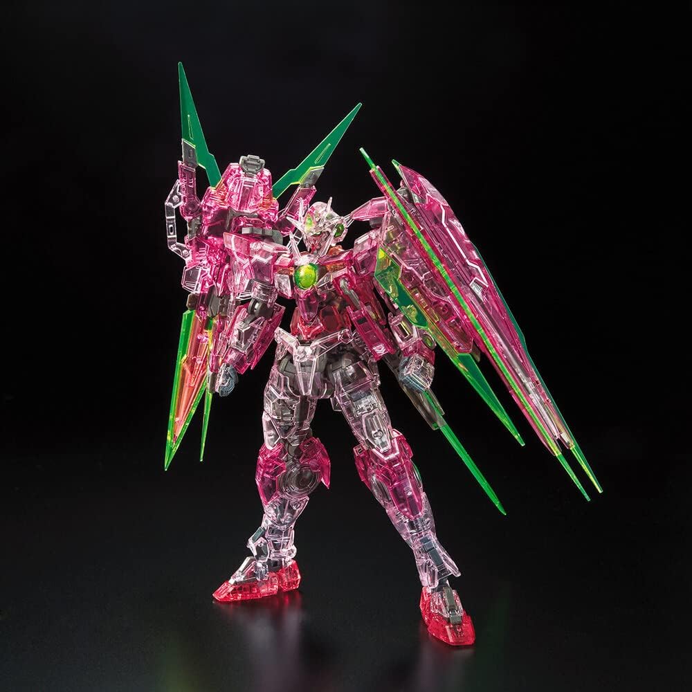 Bandai RG 1/144 Double O Quanta Full Saber Trans-Am Clear Plastic Model Gundam Base Limited Edition