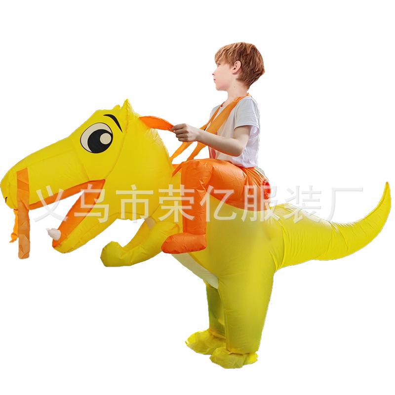 Patrick Star Clown Riding Dinosaur Inflatable Costume - Halloween Edition