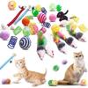 Mouse Shape Balls Pet Cat Toys Set Foldable Cat Tunnel Toys Funny Cat Stick  Kitten Training