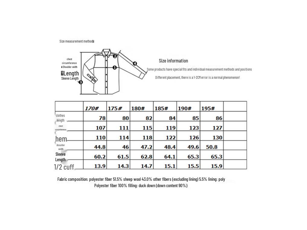 Firstview Men's Winter Wool Blend Overcoat with Detachable Down Liner