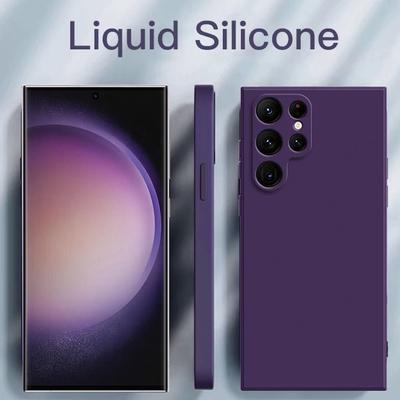 Tekuté silikonové obaly pro Samsung S23 S22 Ultra S21 S20 Fe S10 Plus Note 20 Ultra A12 A13 A50 A51 A71 A32 A33 A52 A53 5g Obal