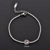 2mm Sparkly Stainless Steel Cubic Zirconia Tennis Bracelet for Women Rhinestone Charms Hand Chain Crystal Bangle Metal Jewelry