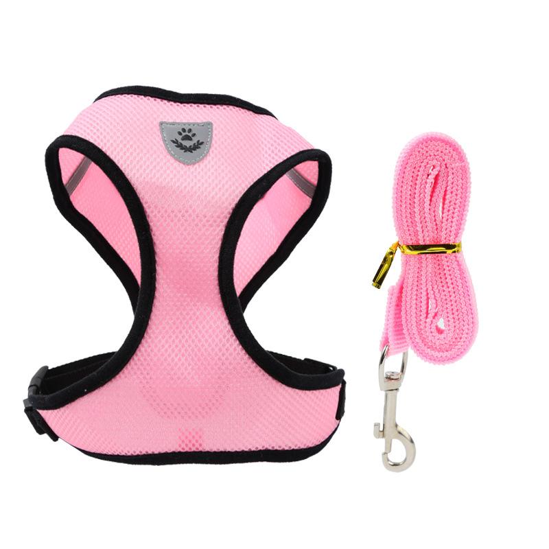 Cat leash vest type small dog chest strap anti-break free does not restrain the neck four seasons cat and dog universal breathable chest back