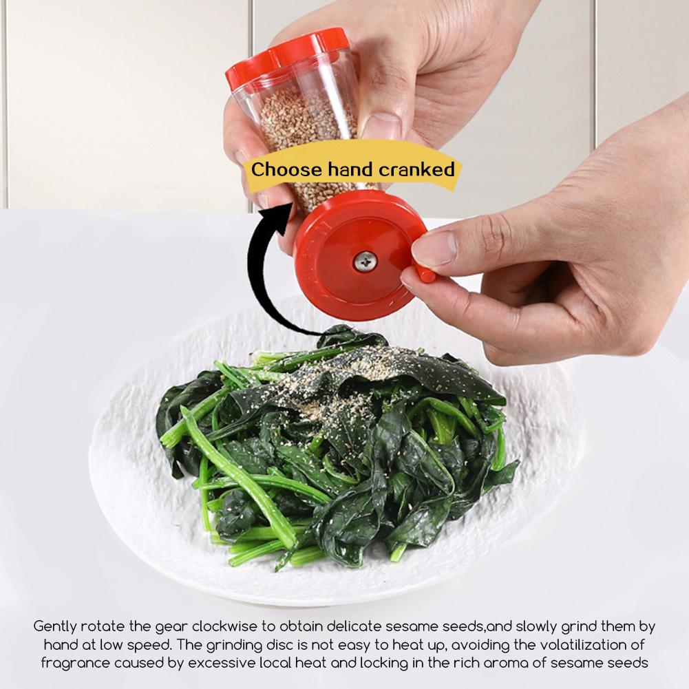 Sesame-Seed Grinder,75ml Sesame-Seed Dispenser,Multifunctional Kitchen Seed-Grinding Tool,Manual Sesames Mill For Kitchen