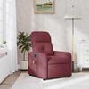 Vidaxl Reclining Massage Chair, Wine Red, Fabric Upholstered