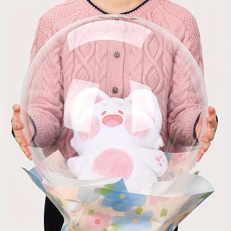 6pcs 30-Inch Transparent Bobo Balloons Fillable Clear Bubble Balloon for Wedding Birthday Party Decoration Air Helium Ballon