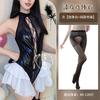 Sexy Lingerie Sexy Uniform Bunny One-piece Patent Leather Straps Cross Ruffle Rabbit Cos Nightclub Suit