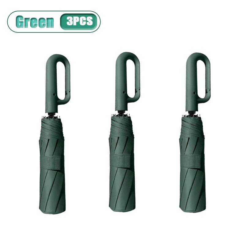 1/3PCS Strong Windproof Automatic Umbrella Sunshade UV Protection Folding Men Buckle Rain Large Parasol For Women