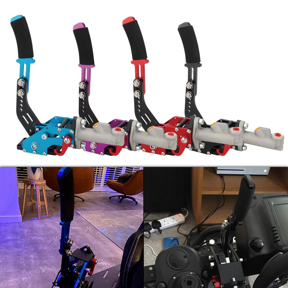Durable Car Handbrake Bright Comfortable Grip Aluminum Alloy Car Modified Handbrake Decorative