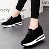2024 New Women's Wedge Height Heightening Shoes Brand Designer Casual Thick-Soled Shoes Outdoor Shallow Mouth Slip-on Sneakers
