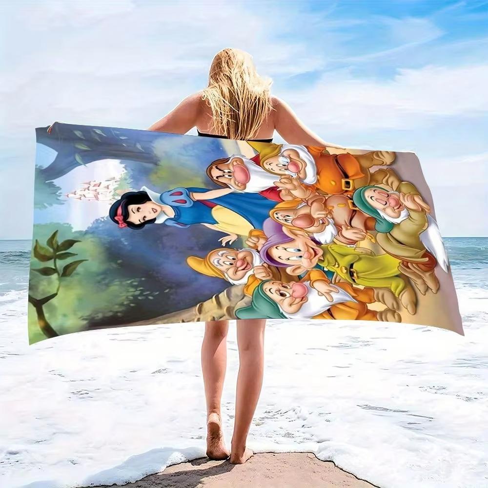 Snow White and the Seven Dwarfs Beach Towel Fun and Whimsical for Summer Swimming Parties Bathing Travel and Vacations