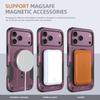 Armor For Magsafe Stand Invisible Case for 17 18 Pro Max 18pro 17pro Magnetic Wireless Charge Heavy Duty Protection Cover
