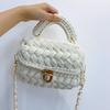 Borsa a tracolla lavorata a maglia fai-da-te Portafoglio moda corda intrecciata Borsa da donna Designer Borsa a tracolla a catena casual