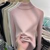 Lässiger Stil Rollkragenpullover Herbst Winter Slim Warmes Unterhemd Damen Basisschicht Strickoberteil