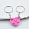 Portachiavi Creativo Fai-da-te a Forma di Blocco Amore con Portachiavi Staccabile - Gioielli Fatti a Mano