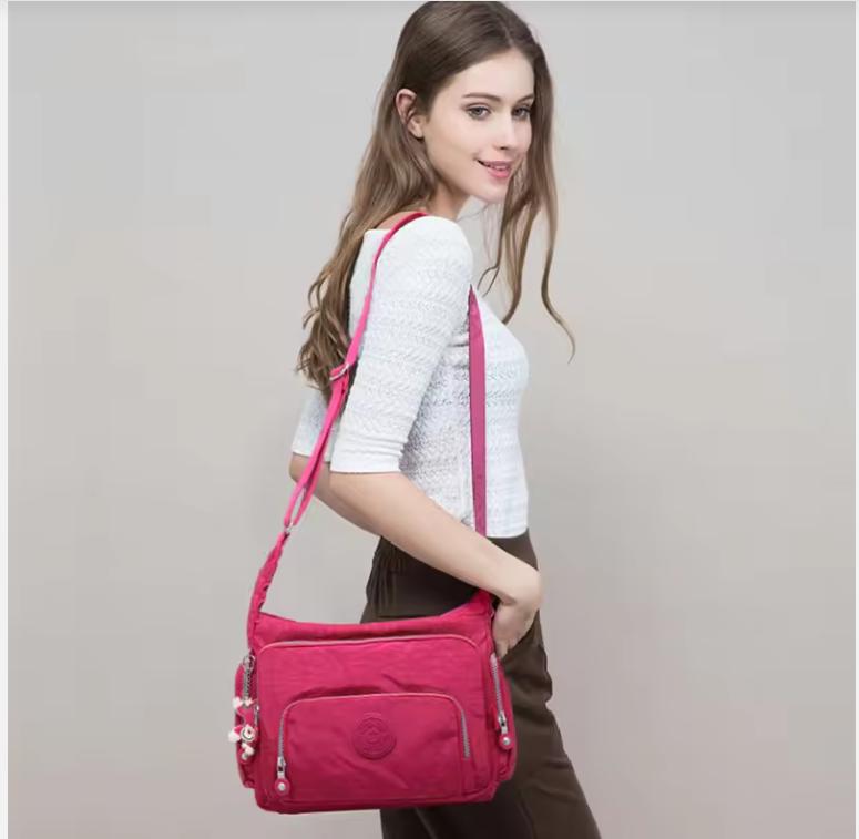 Hochwertige A4 Herren Damen Schulter Umhängetasche Cross Body Große Kapazität Geldbörse Wasserdicht Leicht Blau Lila Rot M1304