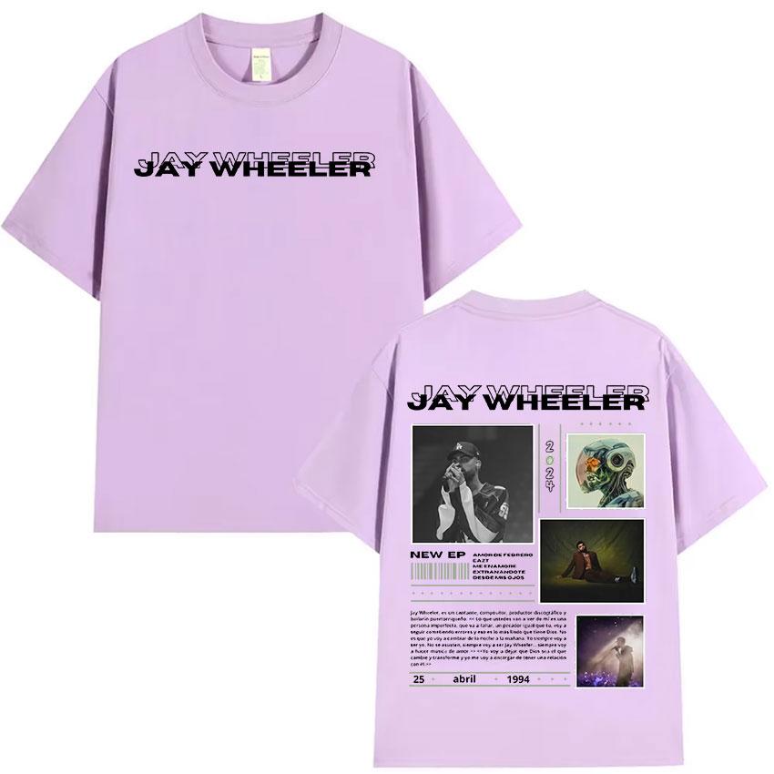 Rapper JAY WHEELER Tour 2025 Graphic T Shirts Unisexs Retro Fashion Cotton Short Sleeve Tshirt Unisex Hip Hop Gothic Clothing Tshirt