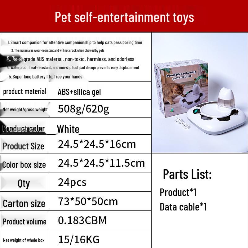 Pet Playmate: Automatic Smart Charging Teaser for Self-Entertainment and Decompression.