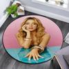 Shakira pattern round rug,Carpet Rug for Living Room Bedroom Playroom ,Non-slip Floor Mat,Holiday Gifts and Birthday Gifts.