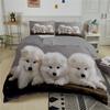 3D Hund Sengetøy Sett Søt Fransk Bulldog Valp Dynetrekk Sett Tegneserie Sengeoverkast Kjæledyr Dyr Hjemmetekstiler Queen 2/3 stk King Full