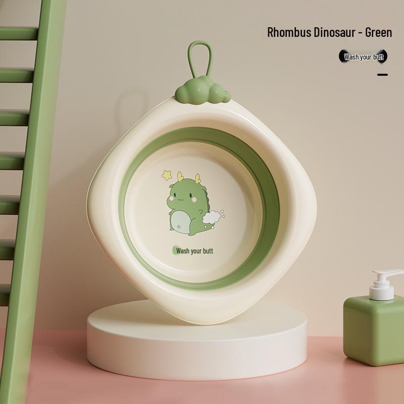 Newborn Portable Foldable Baby Washbasin - Thickened Plastic Infant Basin