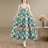 Sleeveless Strap Cotton Vintage Floral New In Dresses For Women Casual Long Summer Dress Elegant Clothing