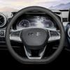 High Leather Braid On Car Steering Wheel Cover Wrap For BAIC BJ20 BJ30 BJ40 BJ60 BJ80 BJ90 F40 37-38CM Steering-Wheel Protector