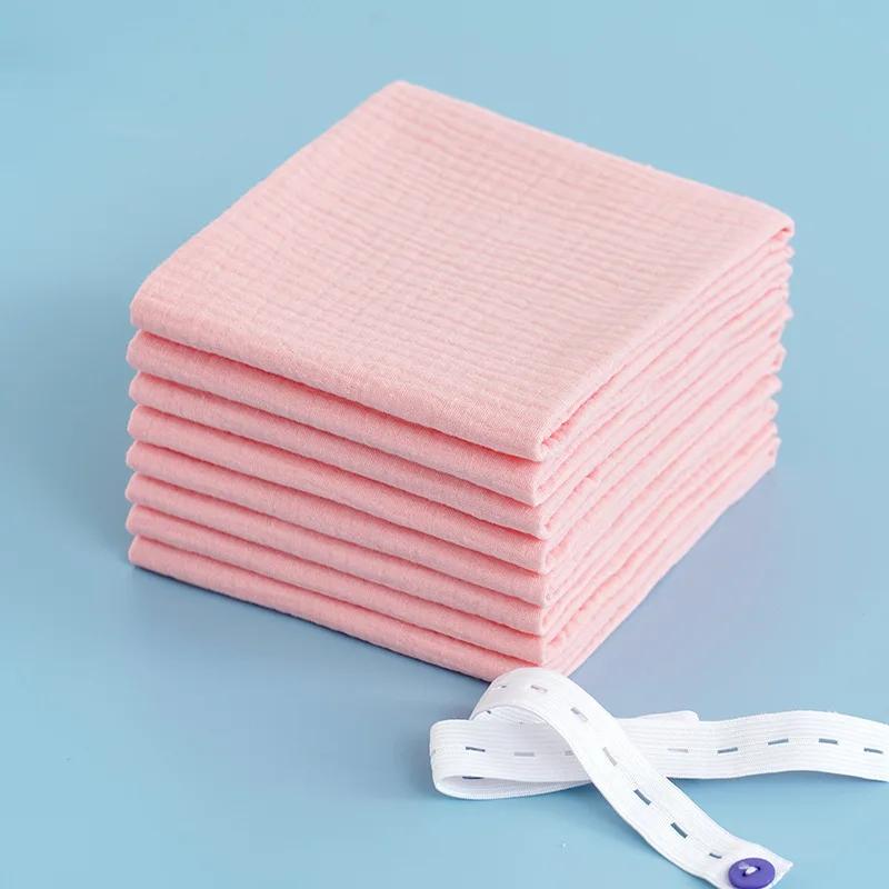 5pcs Baby Reusable Diaper Washable 100% Ecological Cotton Gauze Diapers Bilayer Cloth Nappies for Children Breathable Absorbent