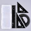 4 Pcs/set Math Sets Metal Ruler Triangle Ruler Protractor With Box For School Student Geometry Sets