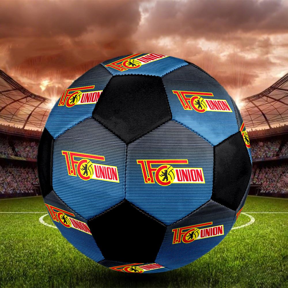 1. FC Union Berlin Indoor Soccer Ball Colorful All Ages Size 5 Machine Stitched PVC Competition Ready Durable High-Bounce