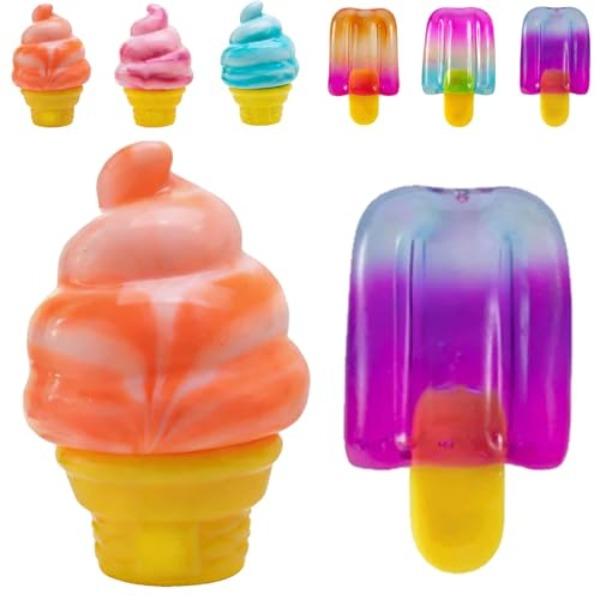 Cream Ice Squeeze Squishy Summer Sensory Stress Easing Slow Rising Cute Squeeze Stress Balls Easter Basket Stuffers