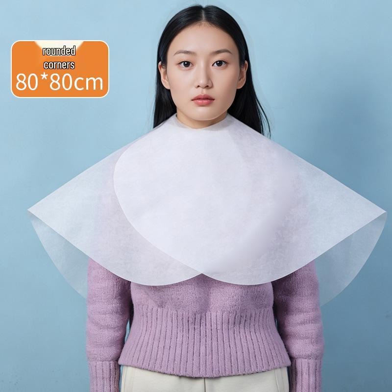 Disposable Non-Woven Hair Dye Cape 80x80cm, Thickened for Home or Salon Use.