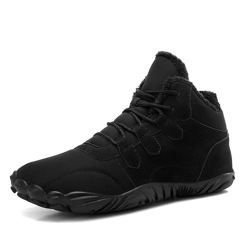 Fashion 2024 Winter Booties Men Snow BareFoot Casual Shoes Outdoor Work Shoes Ladies Warm Fur Men Ankle Shoes Male Snow Boots Plus Size