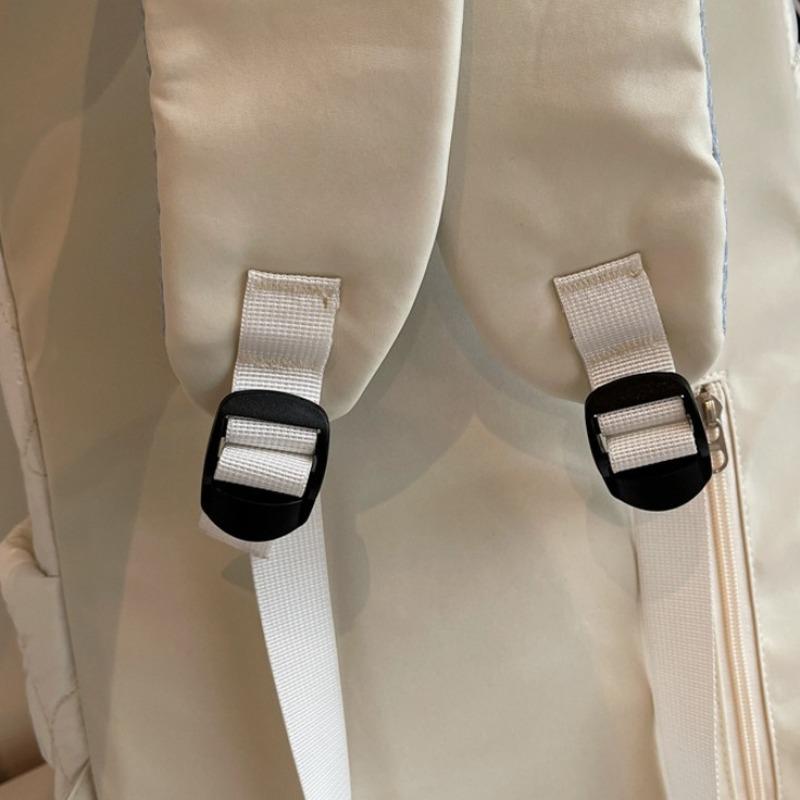 Simple Design Quilted Backpack Casual Daily Backpack for Women Lightweight Classic Style Ideal for School Travel Commute and Fashion Outfits