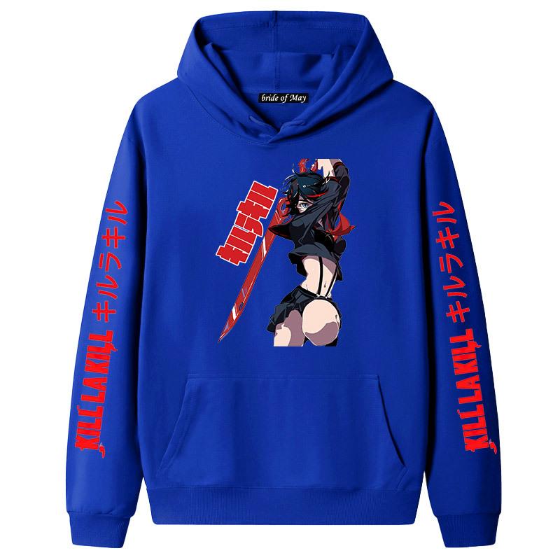 Japanese Anime Kill La Kill Hooded Long Sleeve Sweatshirt for Couples