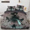 3D Horror Skull Demon Duvet Cover Set Skeleton Gothic Monster Bedding Set Black Comforter Cover For Boys,full Queen Size 2/3pcs