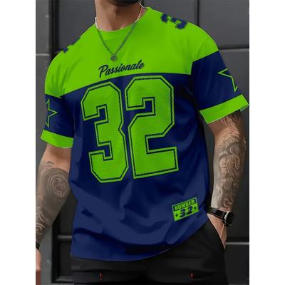 Men'S Summer Casual Sports 3D Digital Print T-Shirt