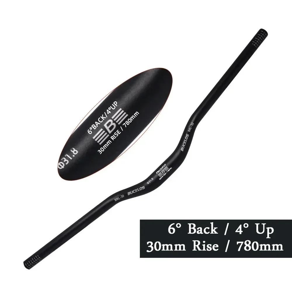 BUCKLOS Manubrio MTB 580/620/720/780MM Manubrio a Rondine per Bicicletta 25.4MM 31.8MM Manubrio per Mountain Bike in Alluminio Riser Bar