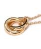Lion Heart Double Ring Pair Necklace with Surgical Stainless Includes Direct Box and Shopping Bag LH-1 Diamonds, Steel,